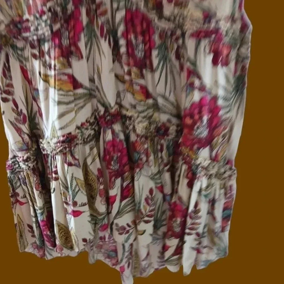 Free people floral print dress sleeveless v-neckline & A line Small size - Picture 12 of 13
